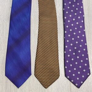 🔥BUNDLESALE Mens Elegant 3 Luxury Ties Set. Axist, Fein Kaller, Black Brown